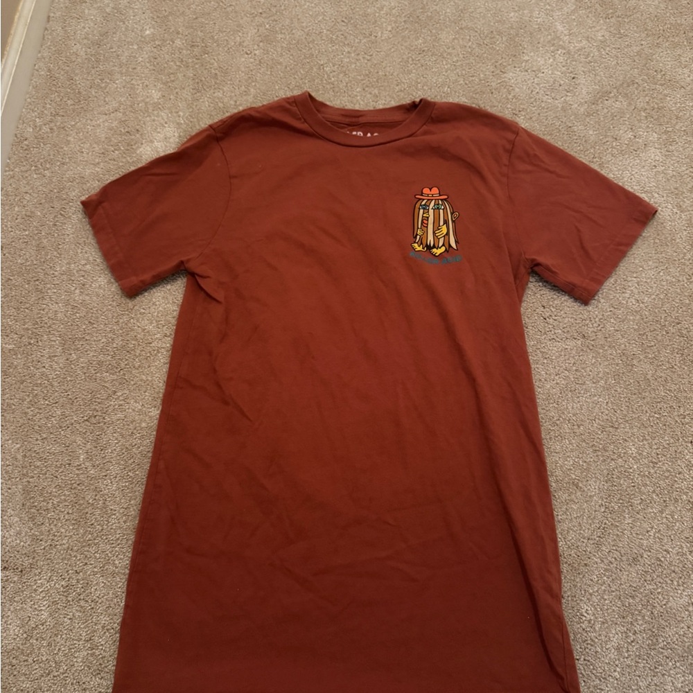 Red Short Sleeve Tee with Small Chest Logo